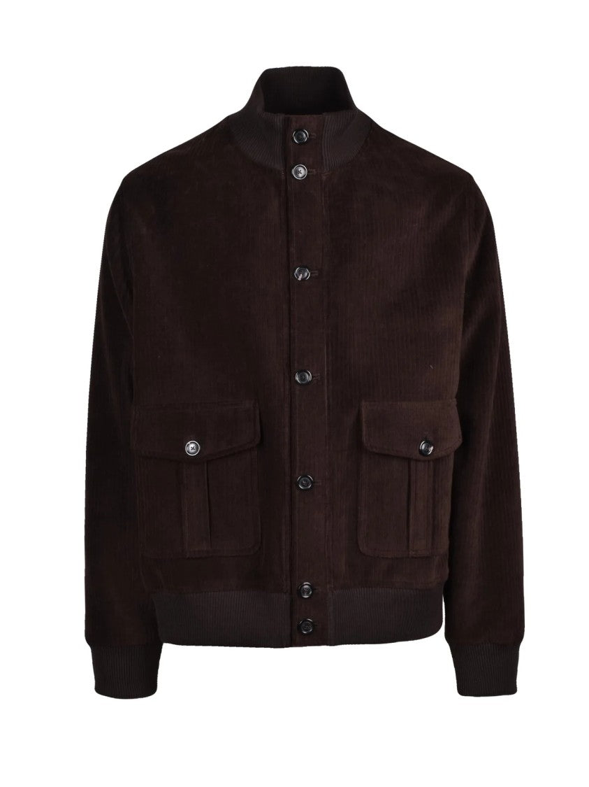 Circolo 1901 Brown Cotton-Blend Velvet Coat