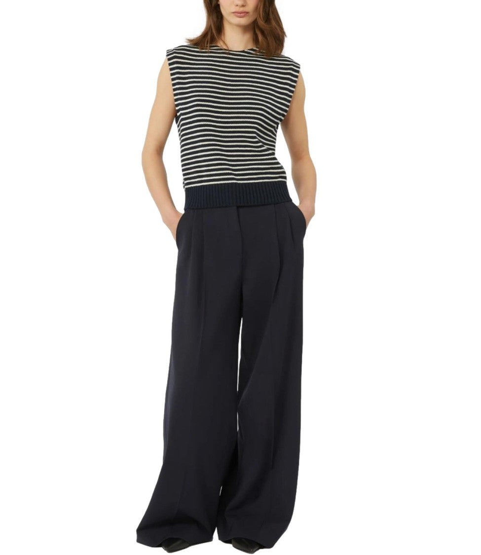 Max Mara Blue Striped Wkdlanda Cotton Vest