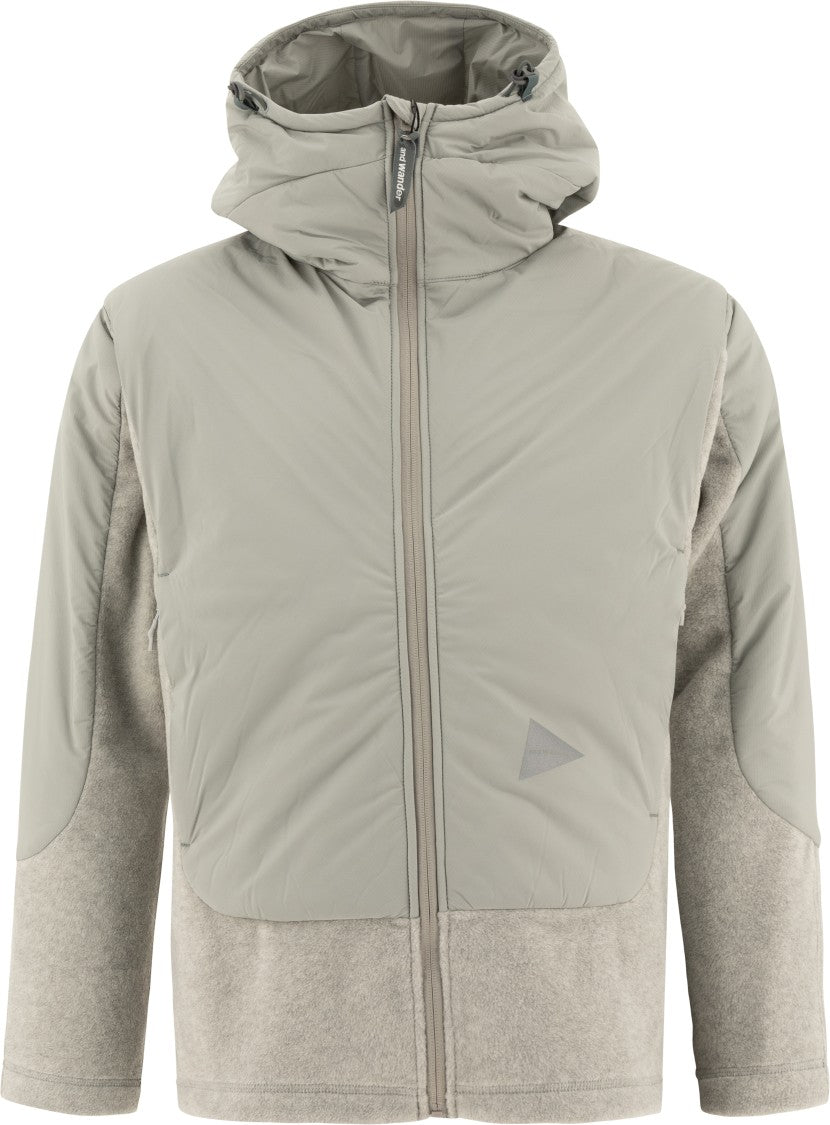 And Wander Versatile Grey Fleece-Insert Jacket
