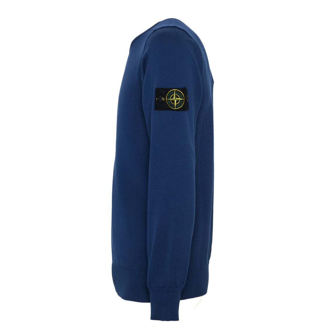 Stone Island Organic Cotton Crew Neck Sweater With Iconic Badge