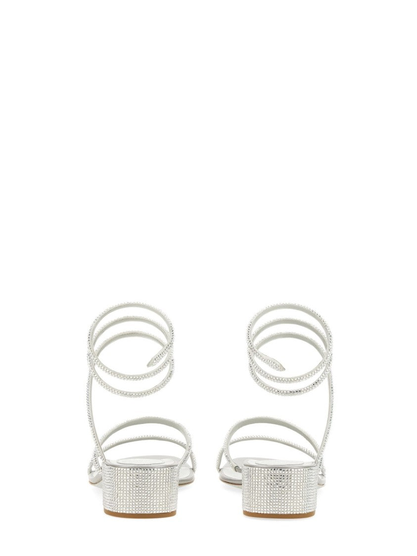 René Caovilla Cleo Spiraling Embellished Sandals