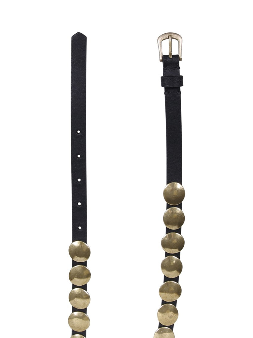 Golden Goose Black Cow Leather Belt