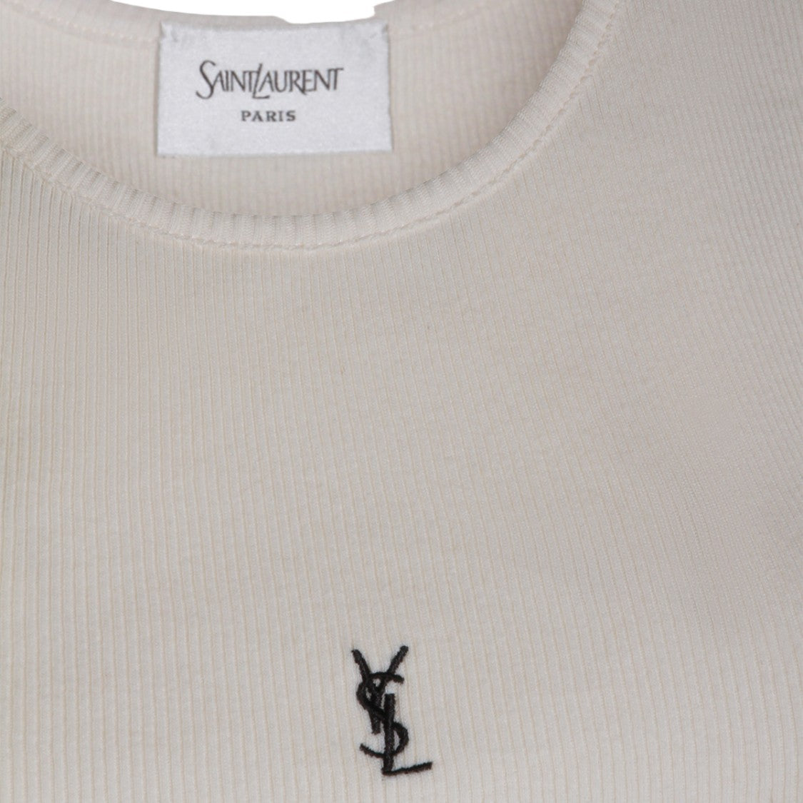 Saint Laurent Fitted Sleeveless Top With Round Neckline