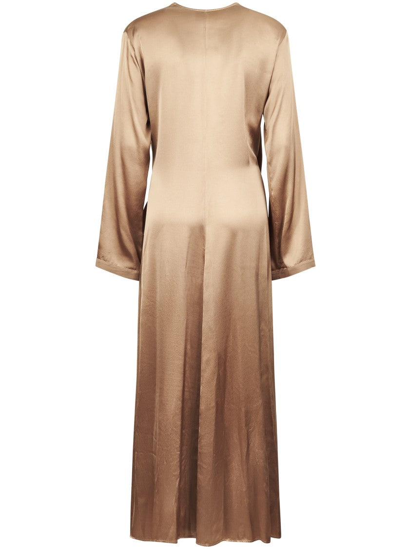 Forte Forte Shiny Stretch Silk Satin Midi Dress
