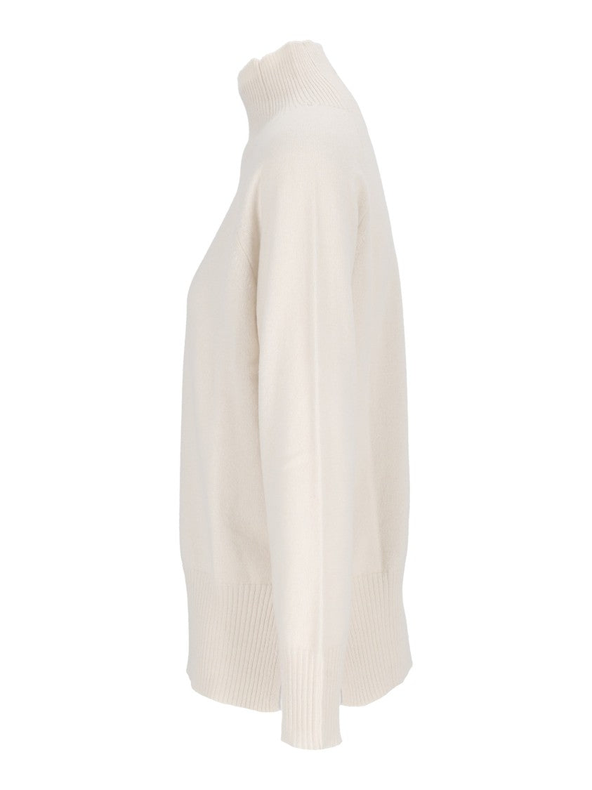 Kangra Cashmere Raglan Turtleneck Sweater With Side Slits
