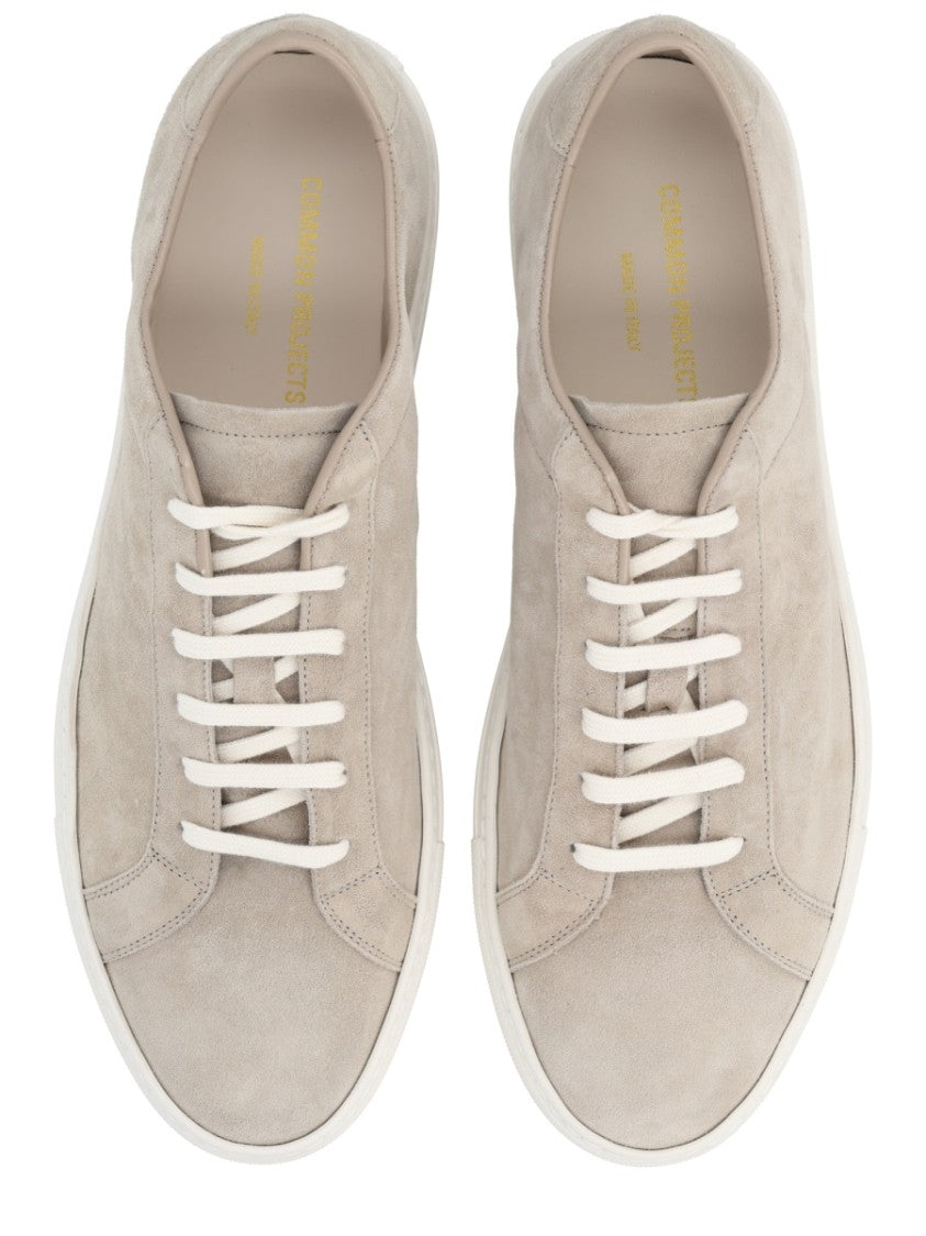 Common Projects White Achilles Suede Low-Top Sneakers