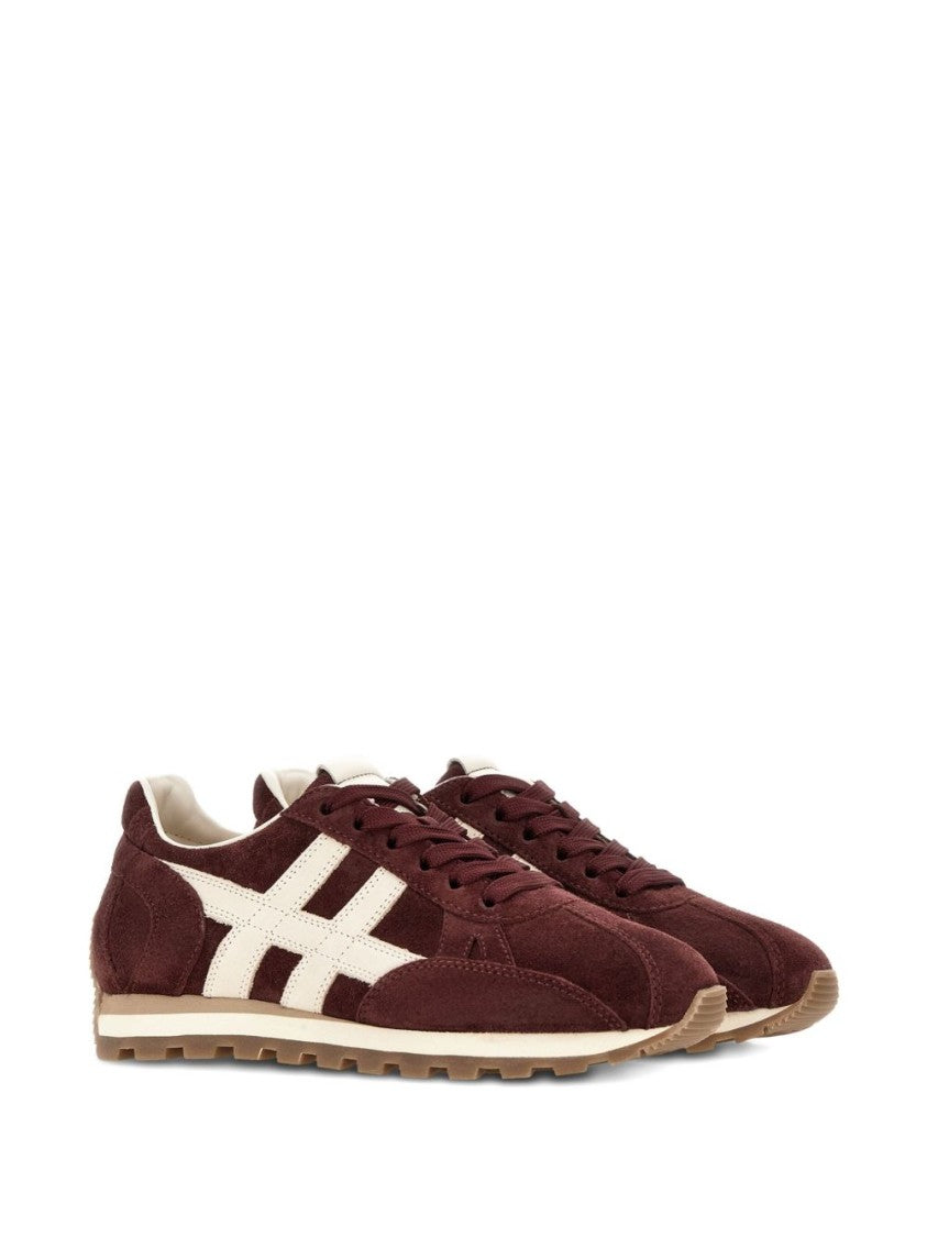 Hogan Bordeaux Vitello Leather Sneakers