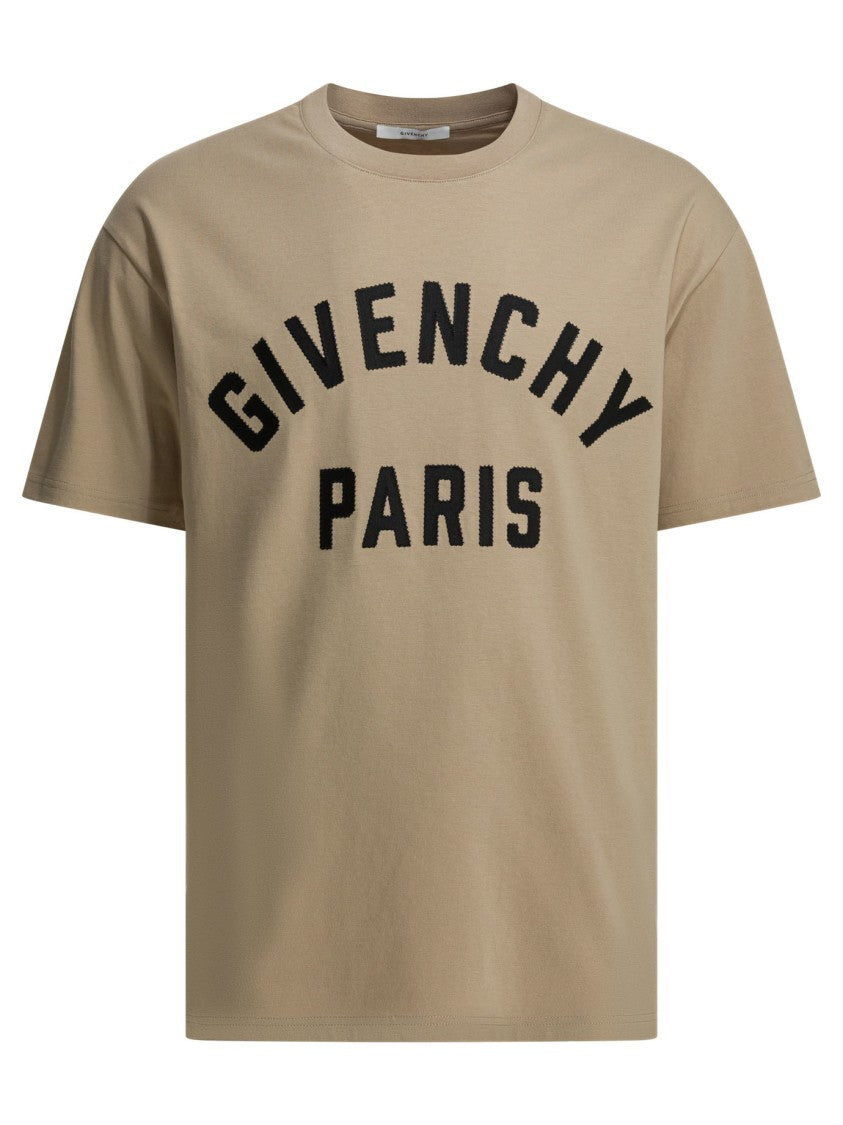 Givenchy Cotton T-Shirt With Grosgrain Appliqué And Riveted Detailing