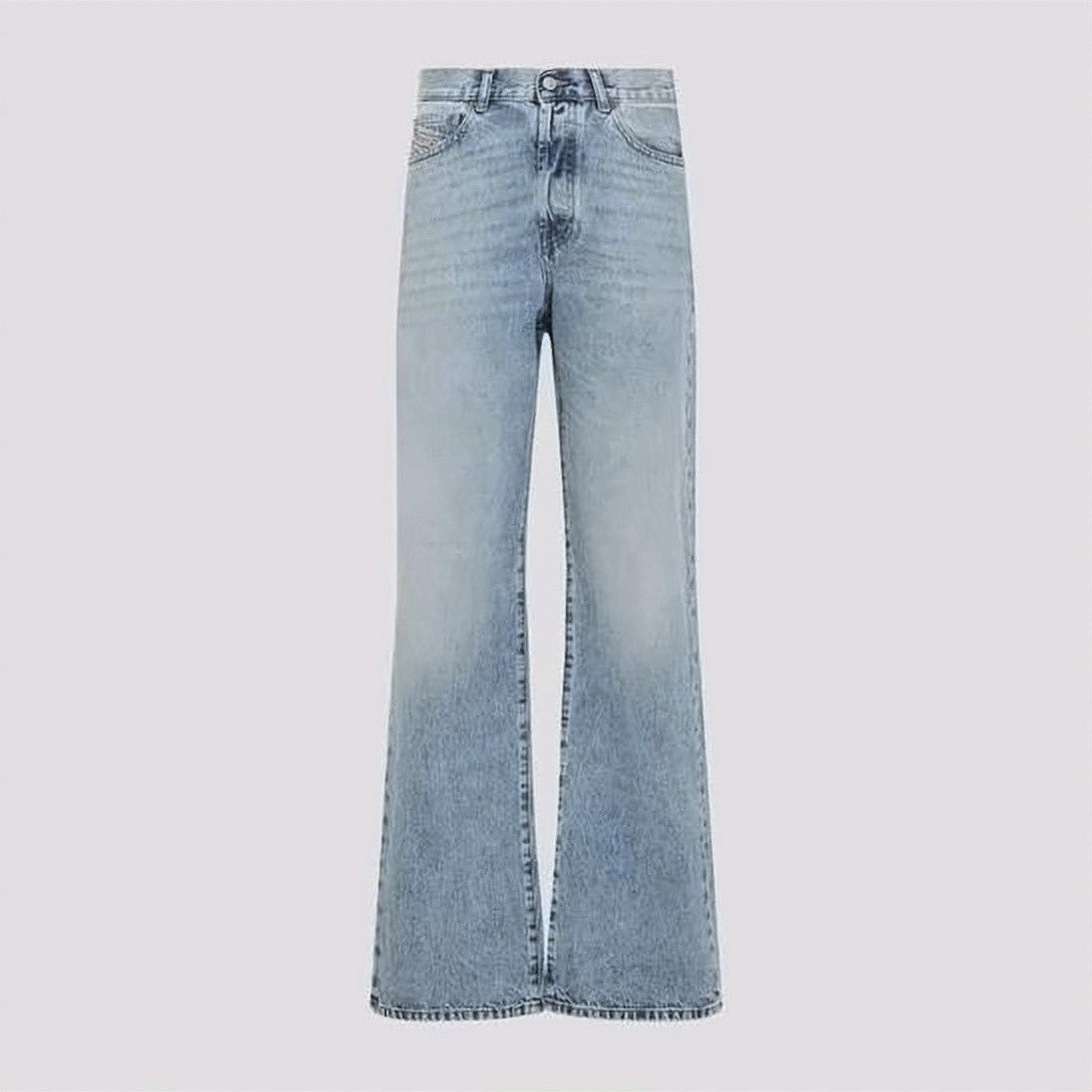 Diesel Light Wash Flared Cotton Denim Pants