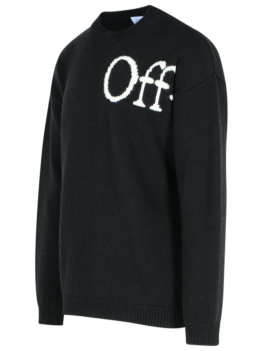 Off-White Bookish' Black Wool Blend Sweater
