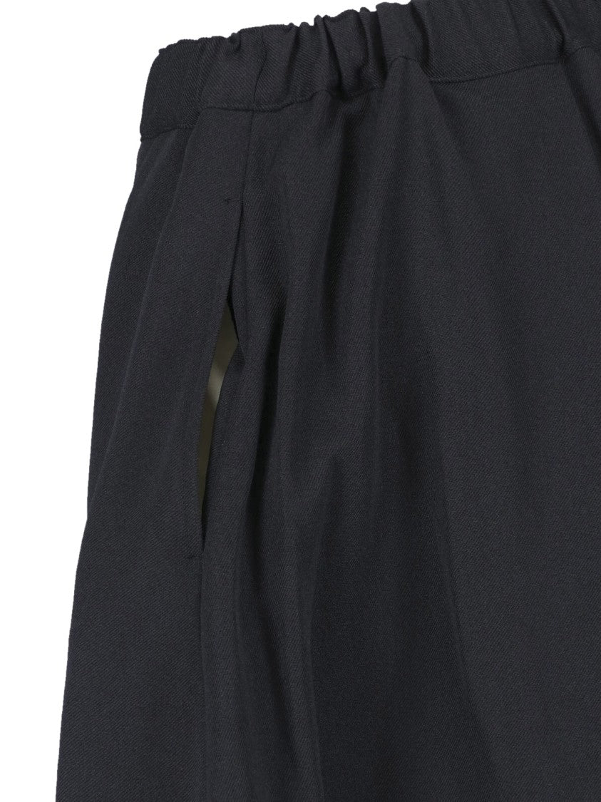 Cdgcdg Black Asymmetrical Pleated Layered Skirt