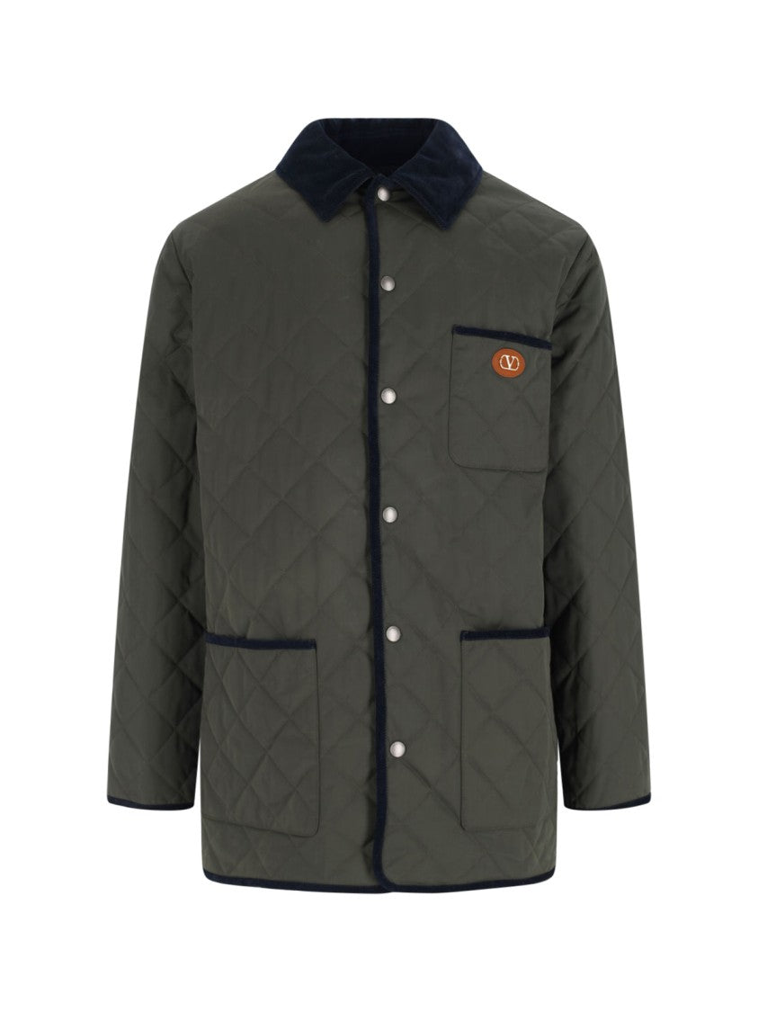 Valentino 'Vlogo' Quilted Jacket – Green