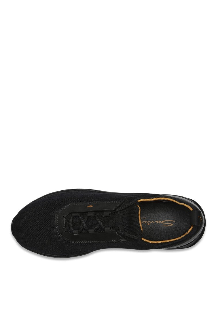 Santoni Stretch Fabric Slip-On Sneakers