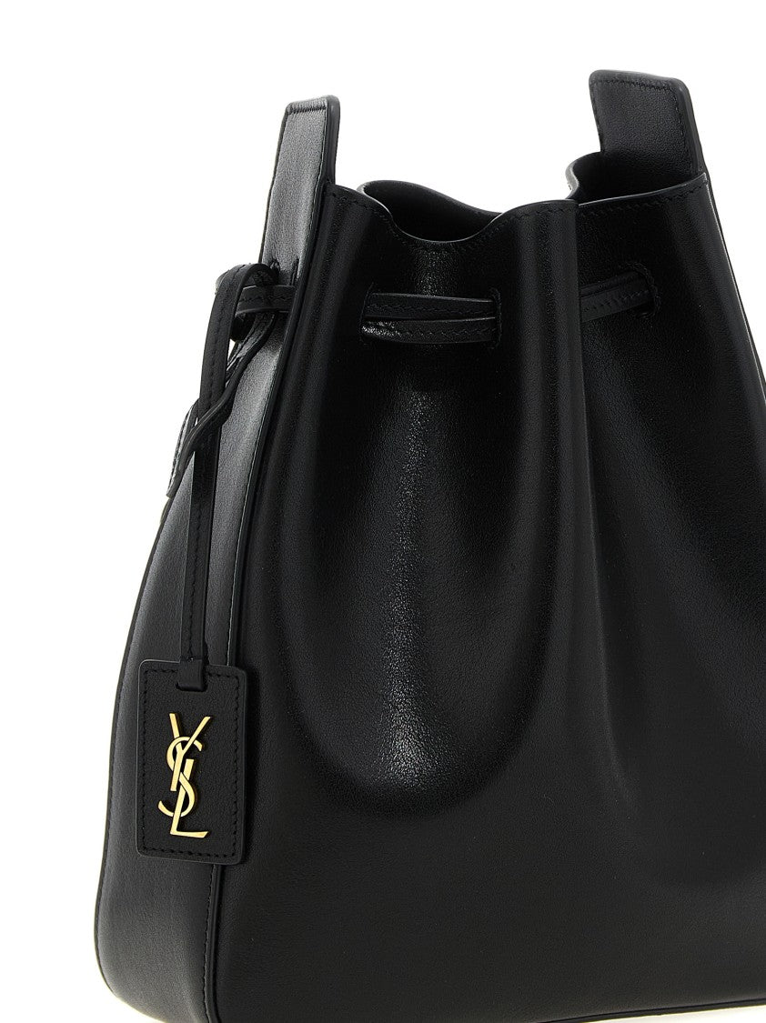 Saint Laurent Smooth Leather Bucket Bag