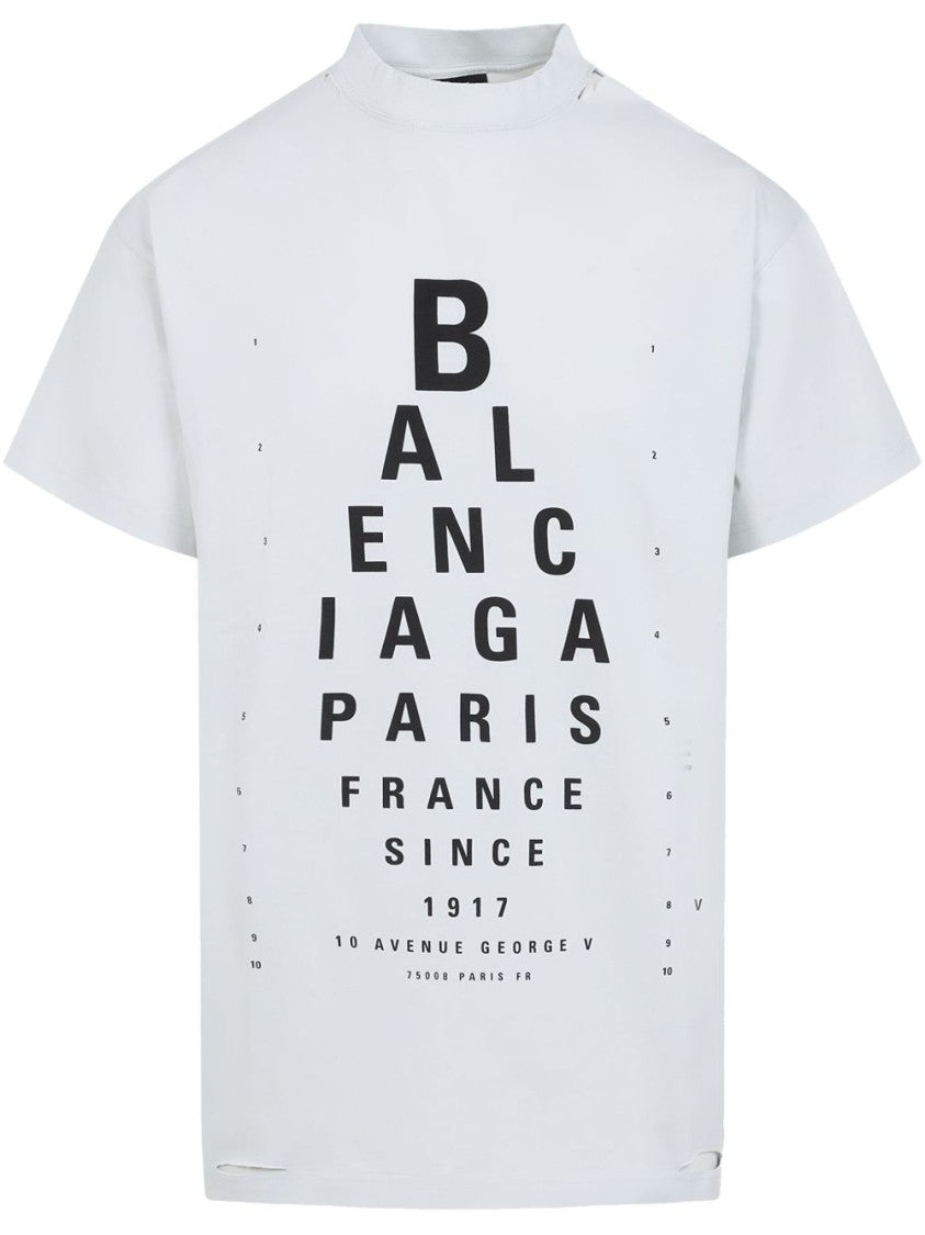 Balenciaga Oversized Optical Print T-Shirt