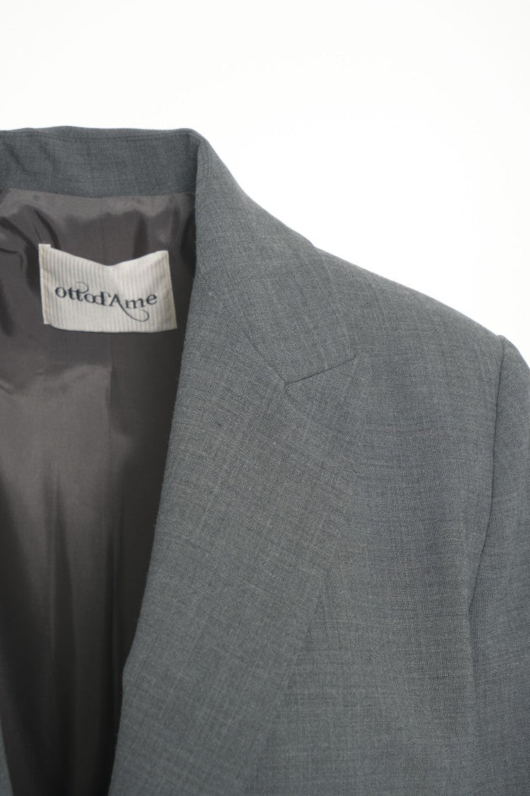 Ottod'ame Single-Button Blazer With Notch Lapel