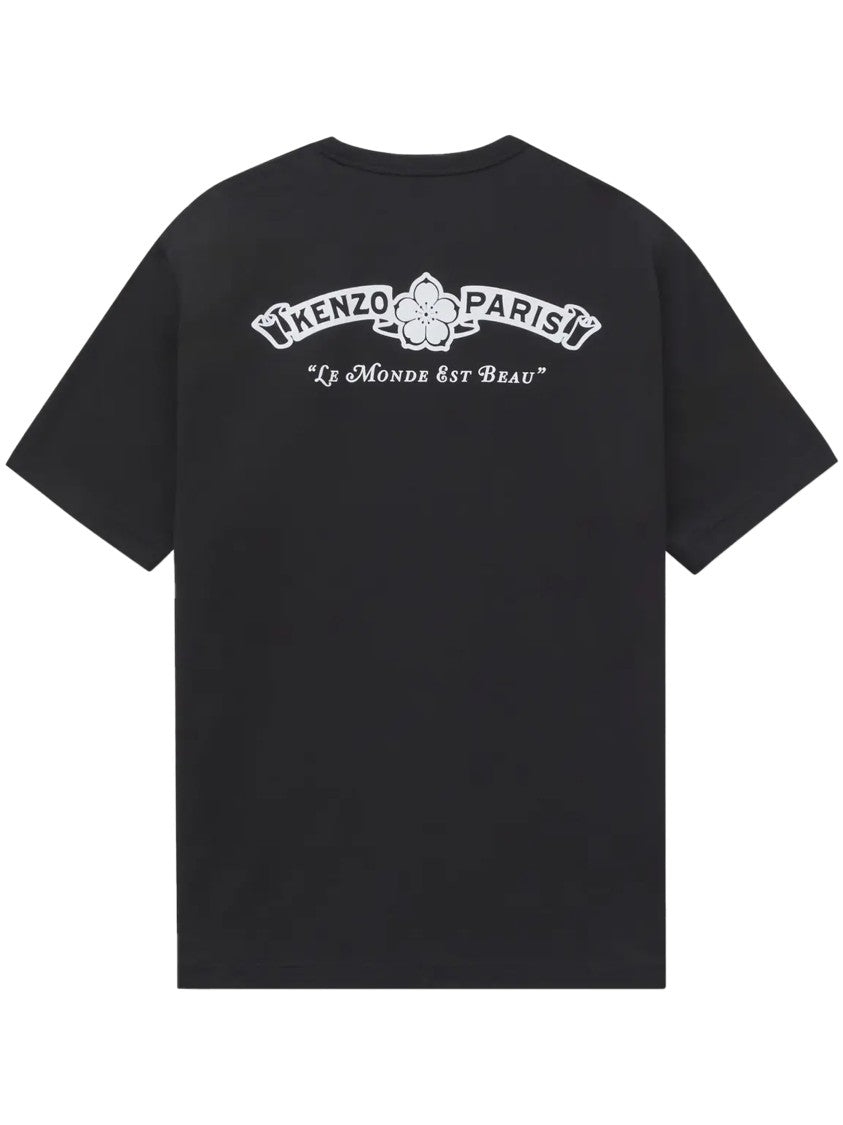 Kenzo Gots Kenzo Paris Emblem Classic Black Cotton T-Shirt