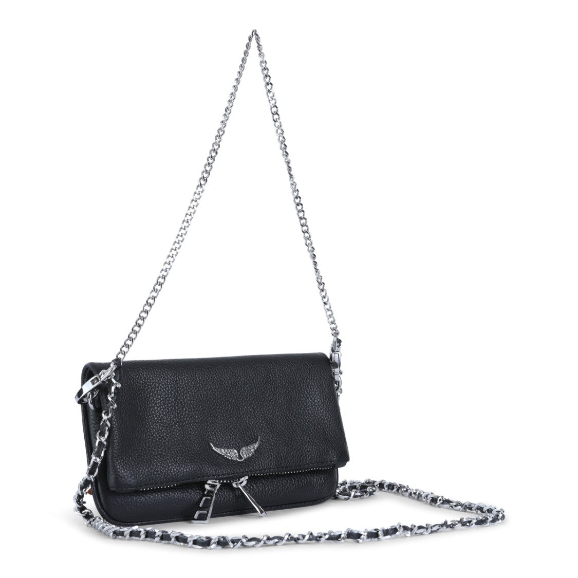 Zadig & Voltaire Black Leather Rock Nano Shoulder Bag