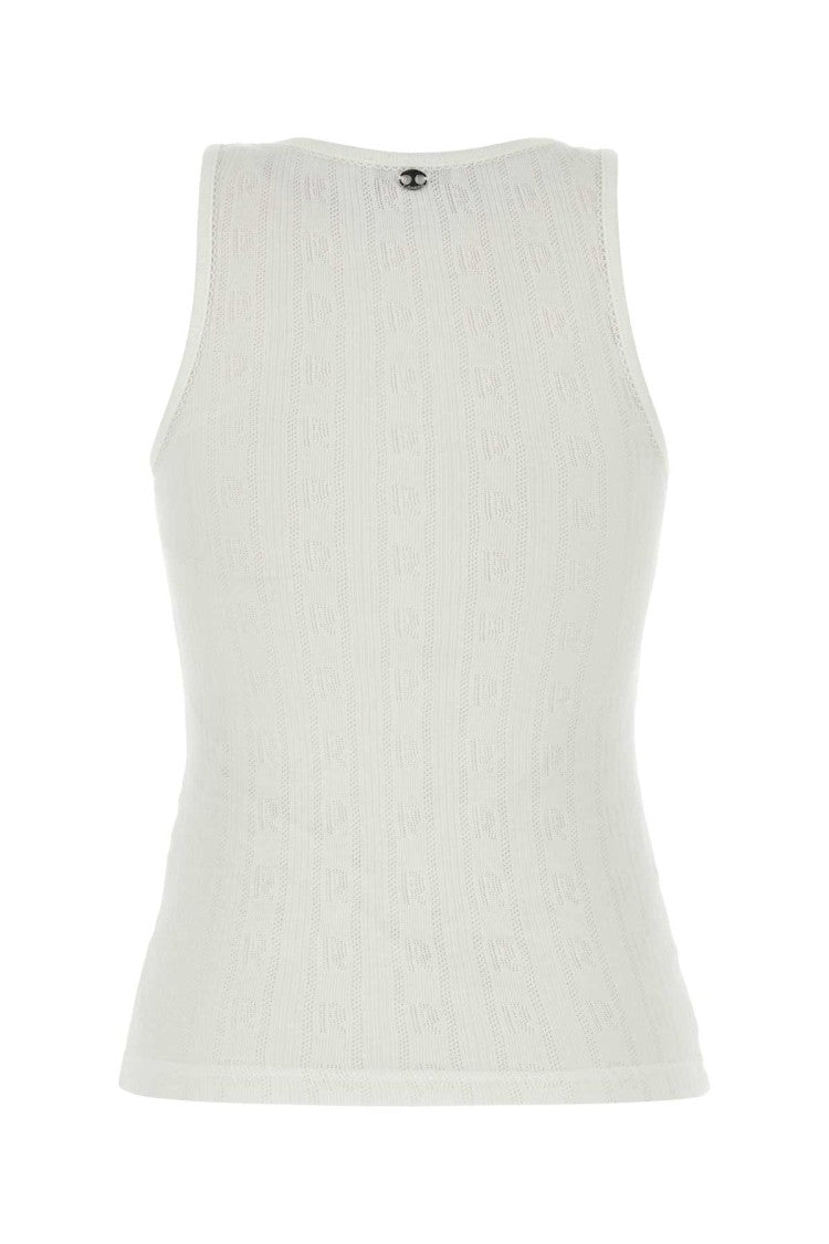 Paco Rabanne White Cotton Tank Top