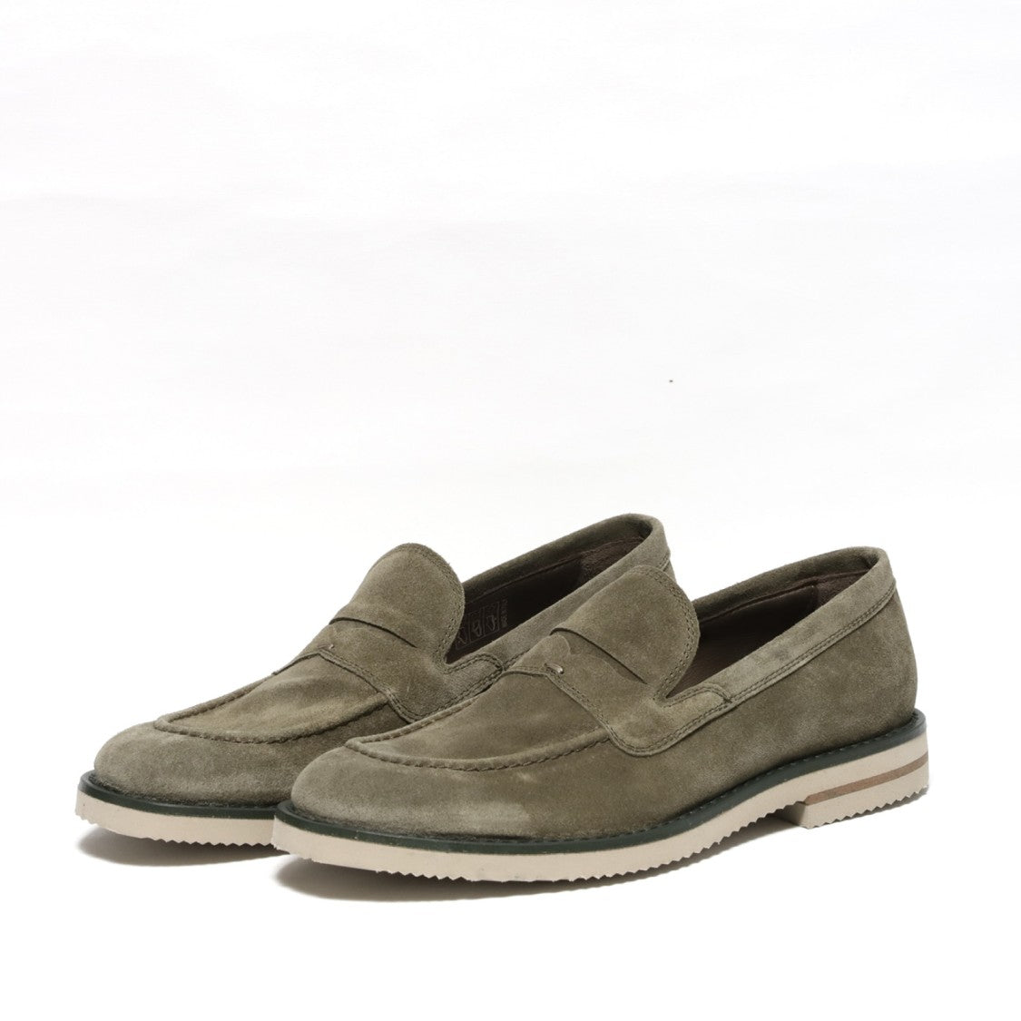 Hundred 100 Green Suede Moccasin