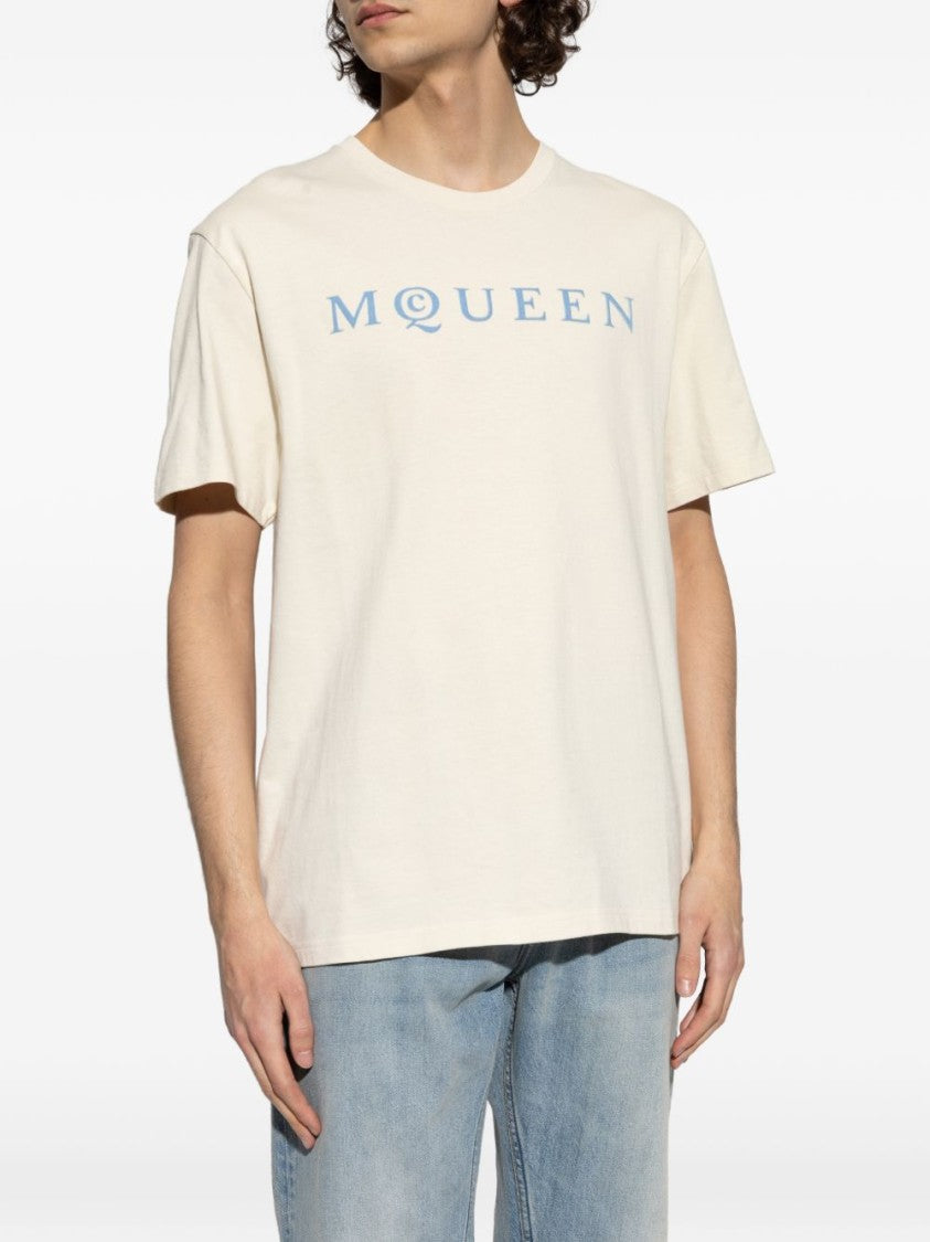 Alexander Mcqueen Classic Fit Cotton T-Shirt With Subtle Logo Detail