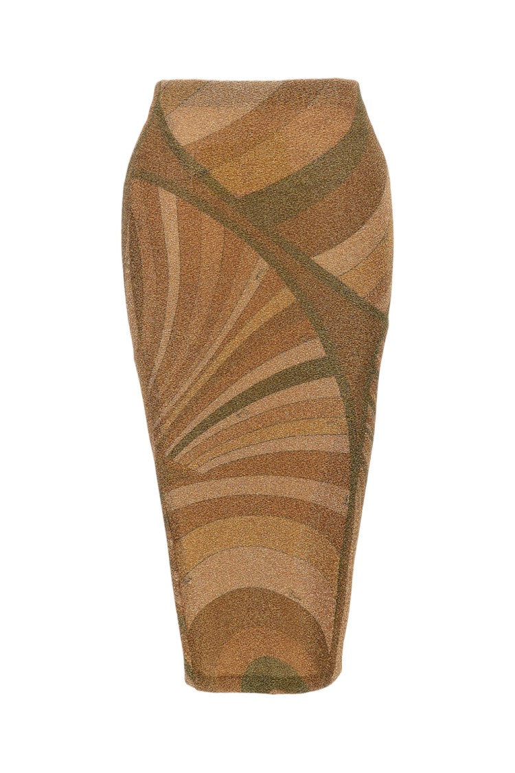 Emilio Pucci Jersey Lame' Midi Skirt