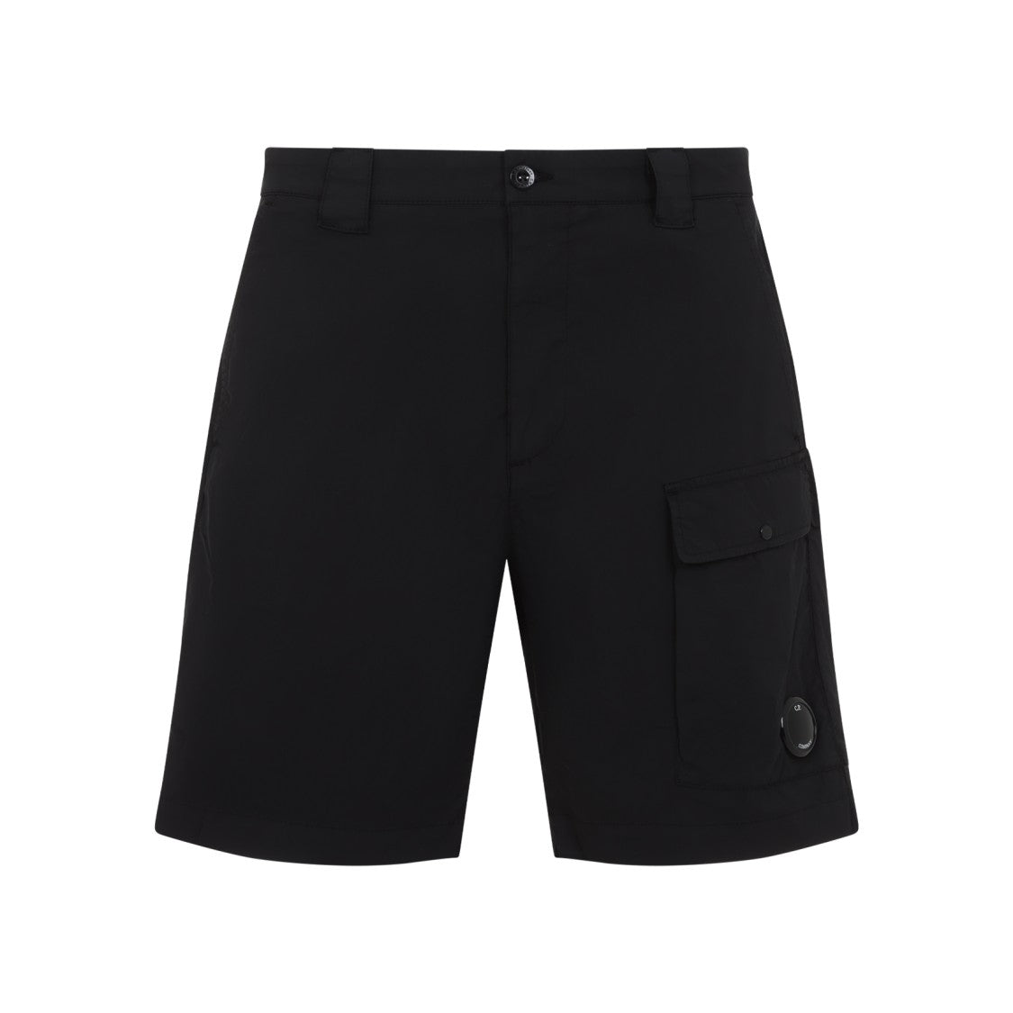 C.P. Company Cargo Black Cotton Bermuda