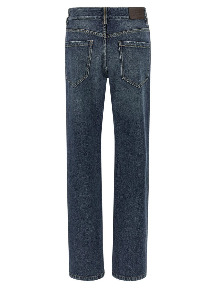 Brunello Cucinelli Straight-Leg Denim Jeans With Craftsmanship