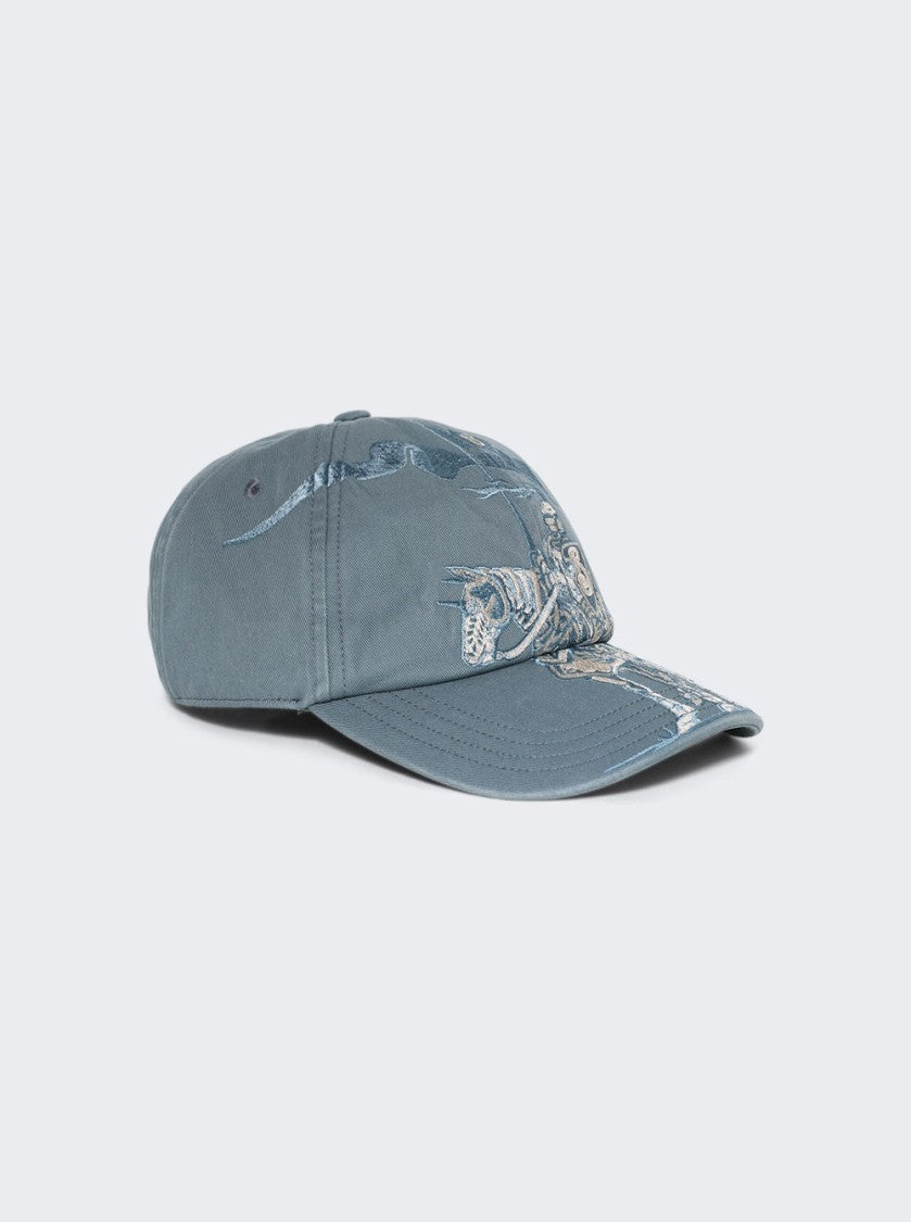 Burberry Equestrian Knight Design Baseball Cap Flood Blue