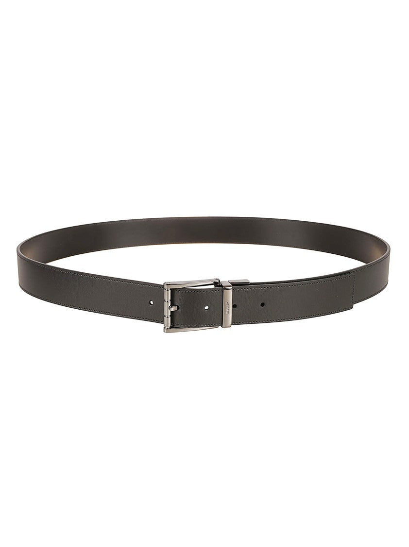 Bally Black Belt With Classic Buckle