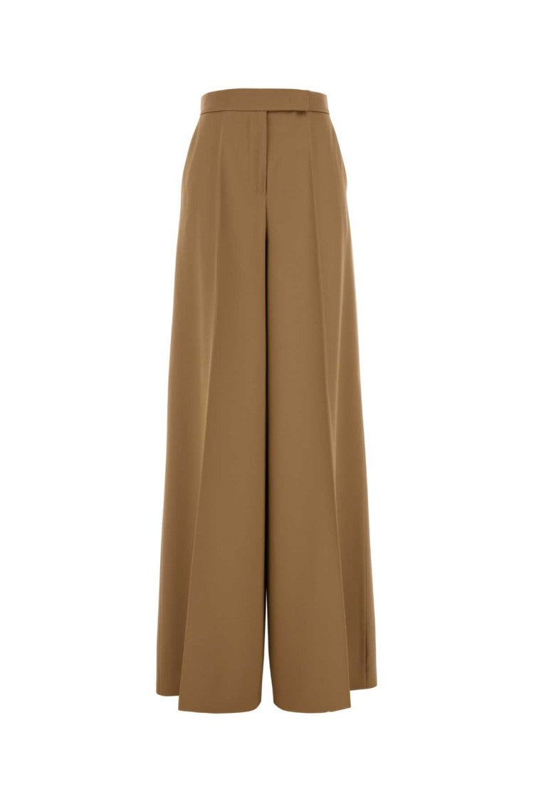 Max Mara Camel Wool Ninfa Wide-Leg Pant