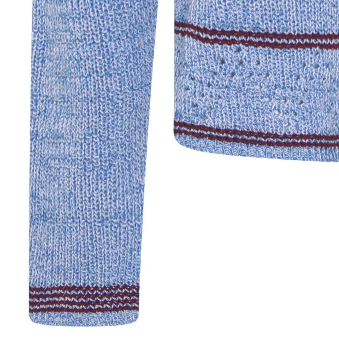 Marni Textured Knit Sweater With Contrasting Trim And Chest Pocket