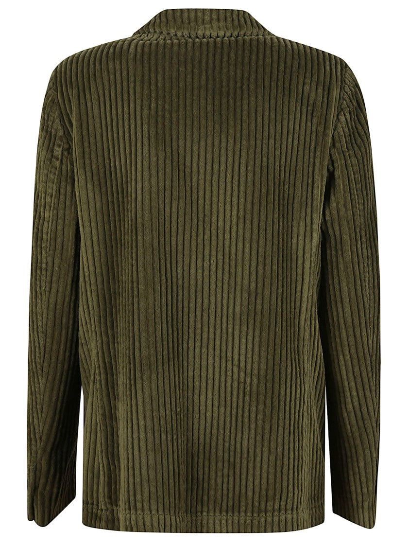 Massimo Alba Military Green Corduroy Blazer With Patch Pockets