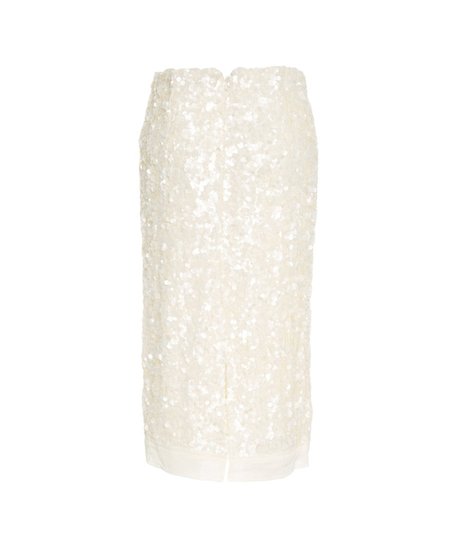 Second Female Sequined Midi Skirt With Shimmering Finish
