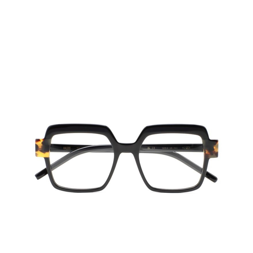 Kaleos Kiger Oversized Square Frame Eyeglasses With Tortoiseshell Accents