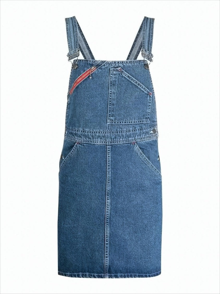 A.P.C. Short Denim Dress With Adjustable Straps