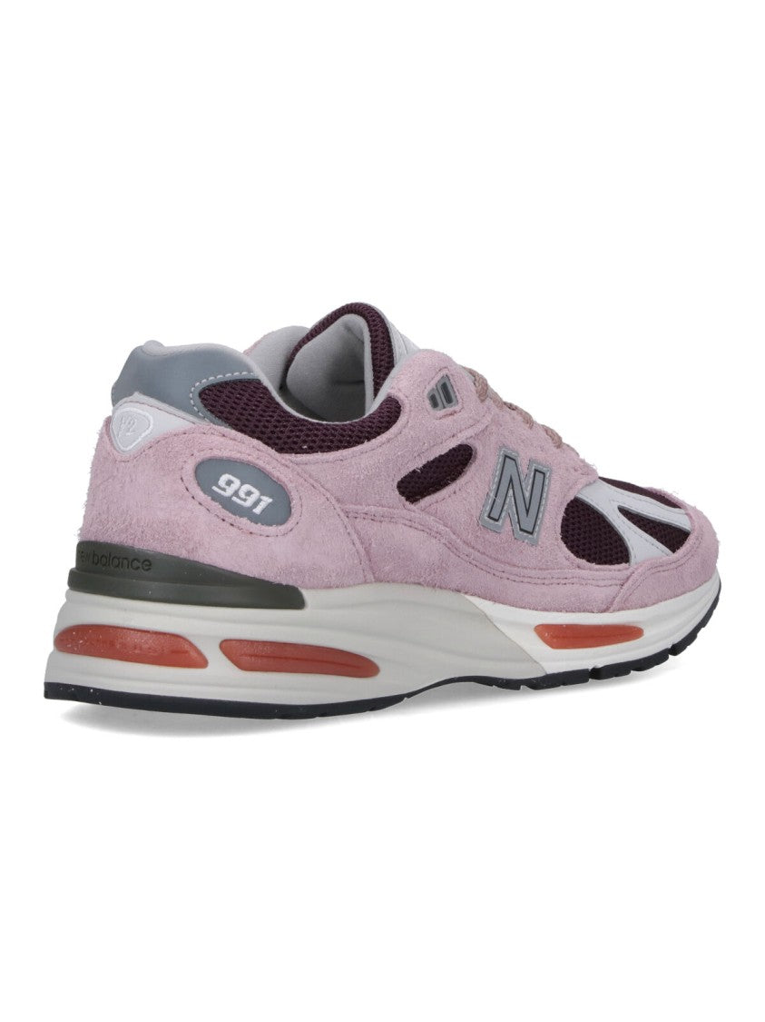 New Balance Suede And Mesh Sneakers With Iconic Branding