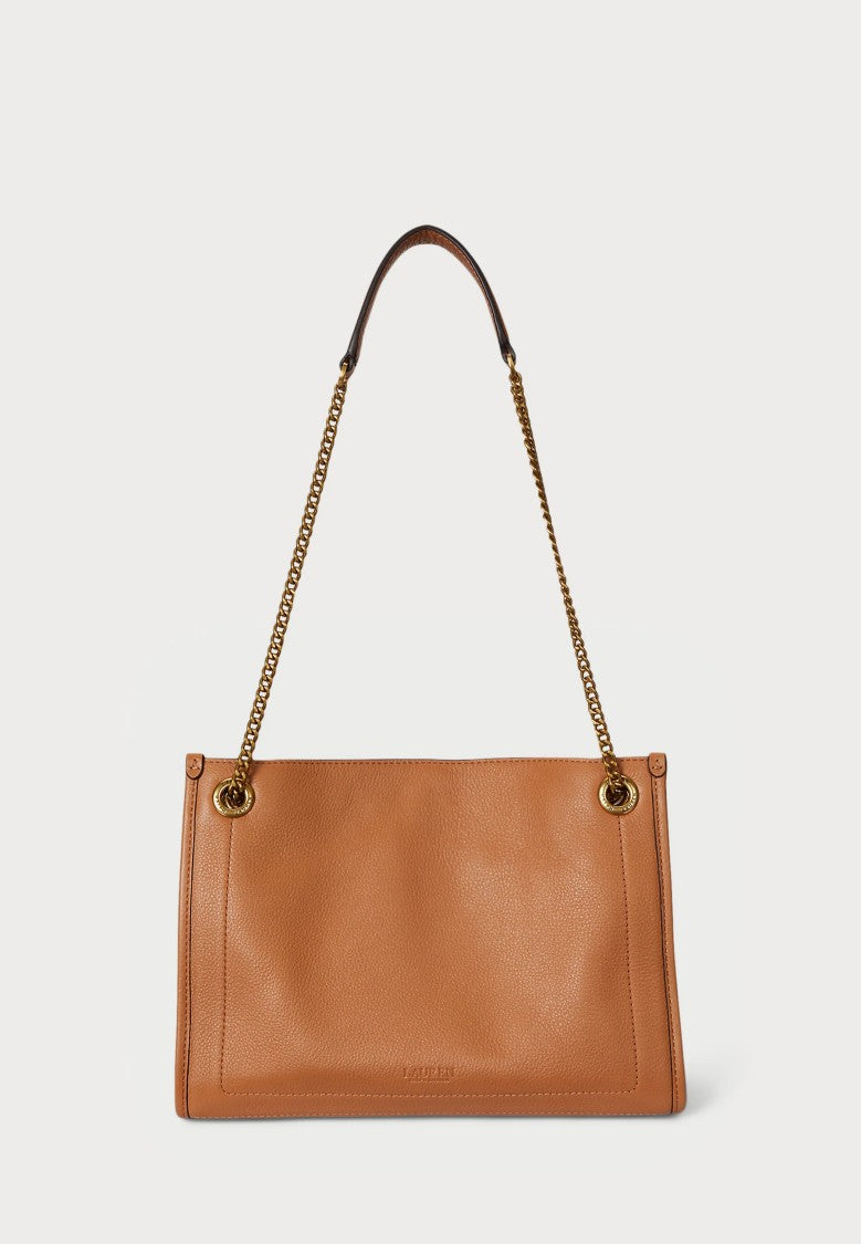 Lauren Ralph Lauren Brown Brdly Medium Cotton Tote Bag