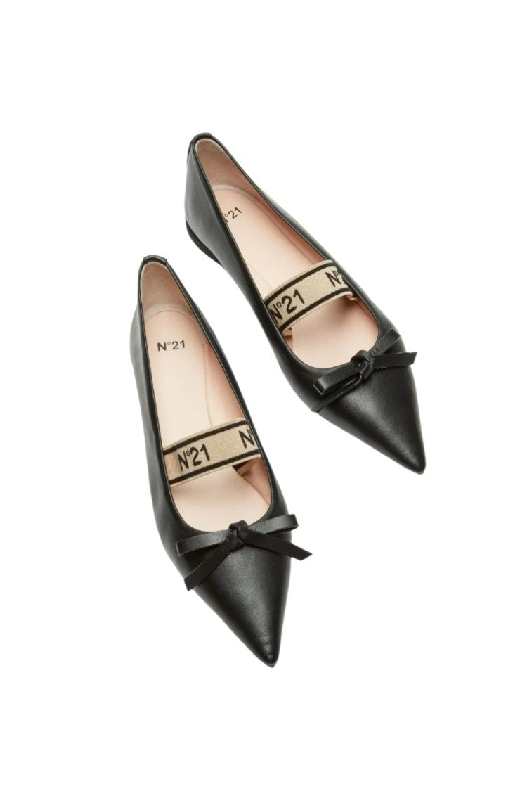 N°21 Leather Ballet Pumps