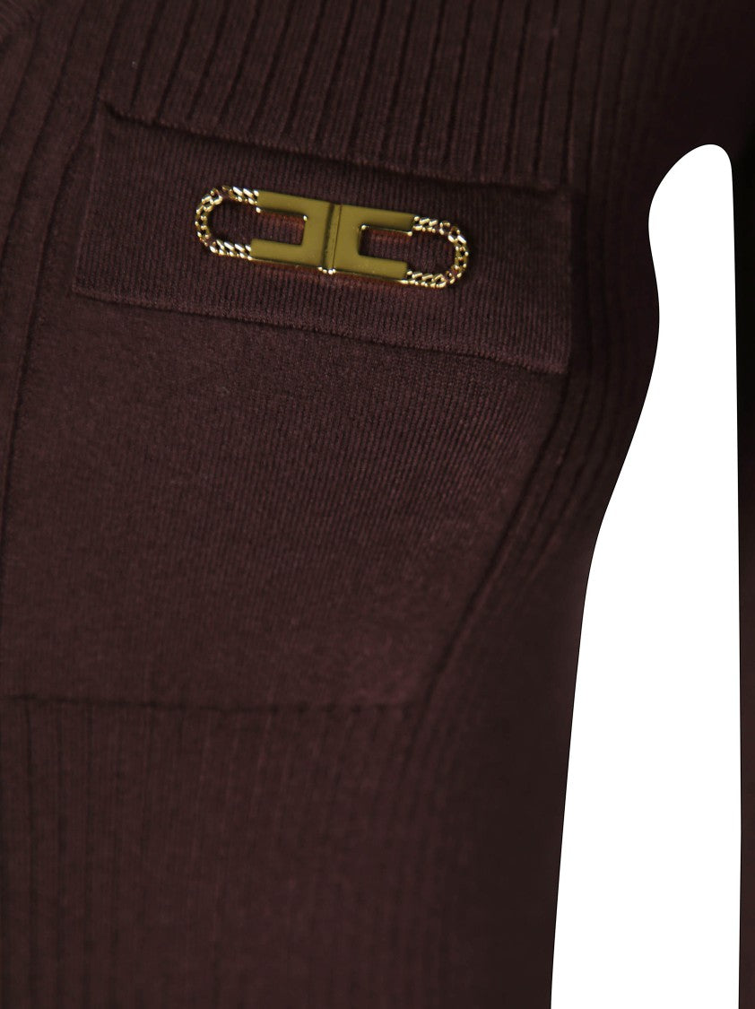 Elisabetta Franchi V-Neck Knit Dress