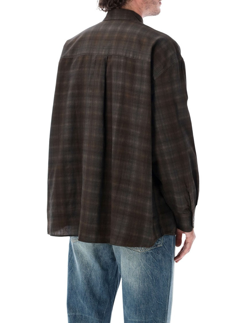 Our Legacy Borrowed More Check Portuguese Cotton Oversized Shirt