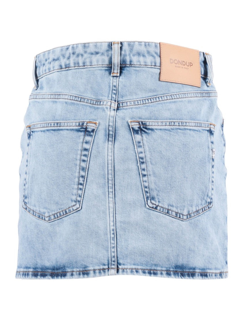 Dondup Light Wash Five Pocket Mini Skirt