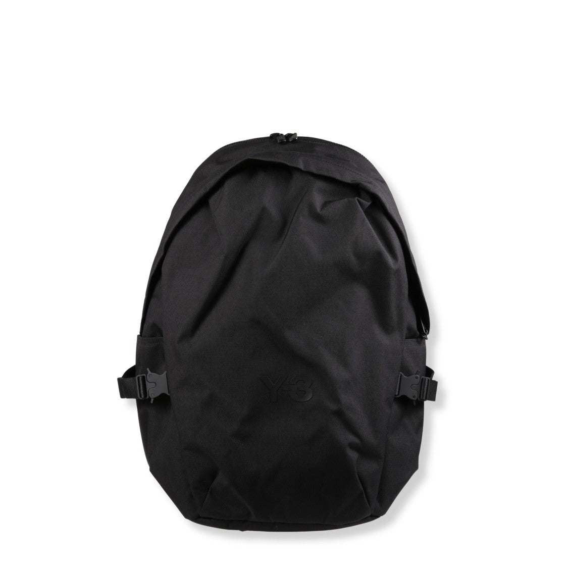 Y-3 Minimalist Black Backpack With Structured Silhouette