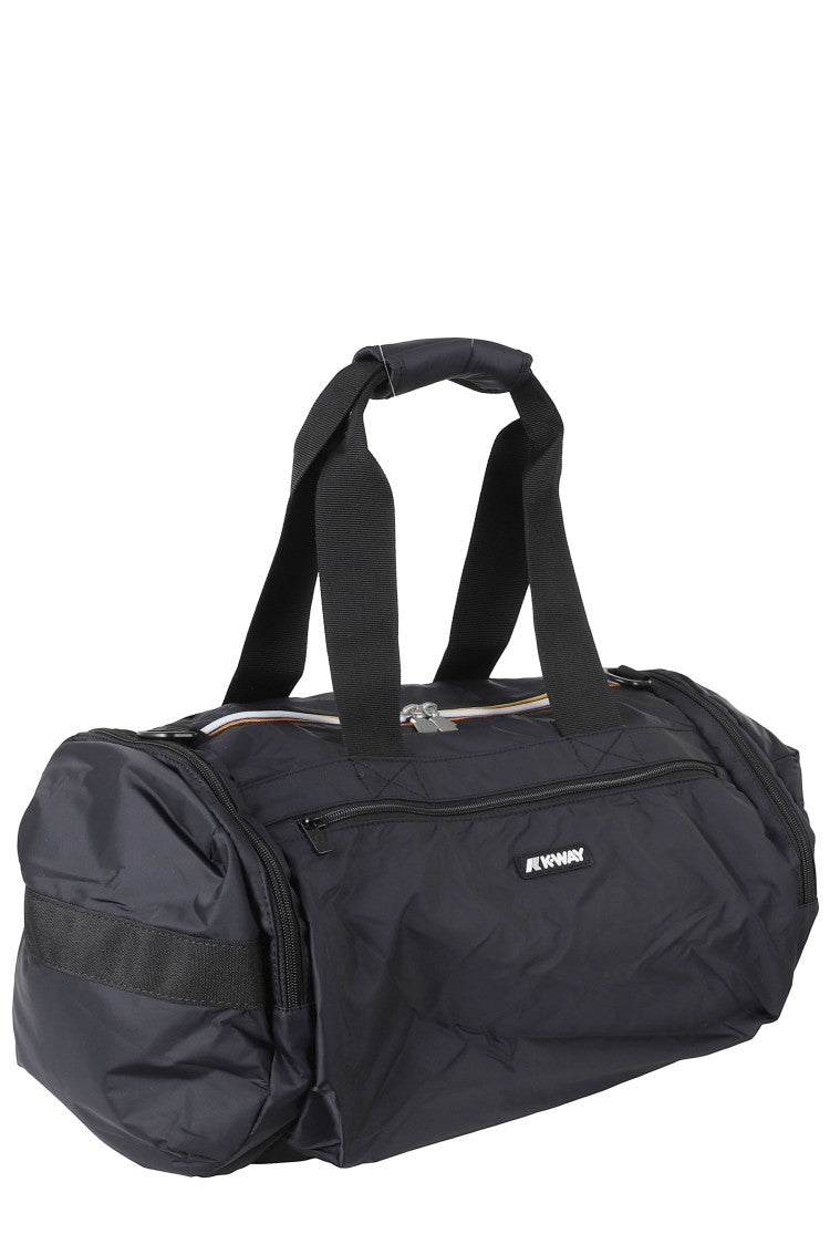 K-Way Black Mereville S Ribbon Handles Polyester Duffle Bag