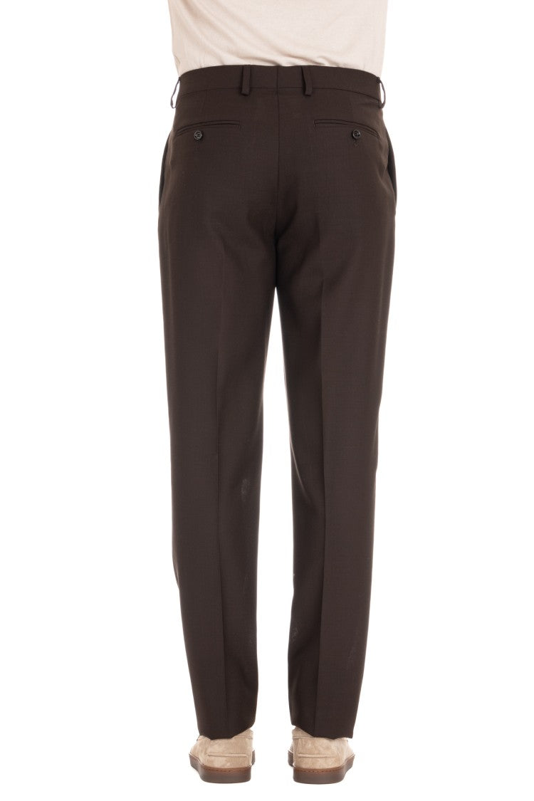 Lardini Relaxed Fit Trousers With Front Pleats