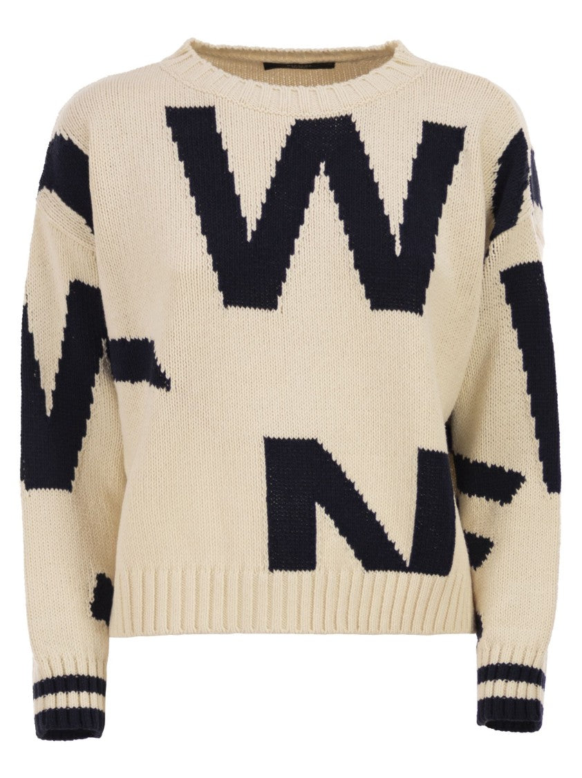 Max Mara Wkdcelebre - Patterned Cotton Crew Neck