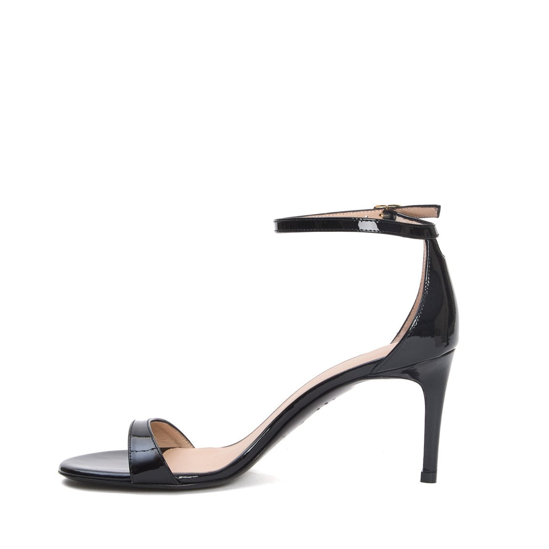 Stuart Weitzman Black Patent Sandal 75Mm Heel