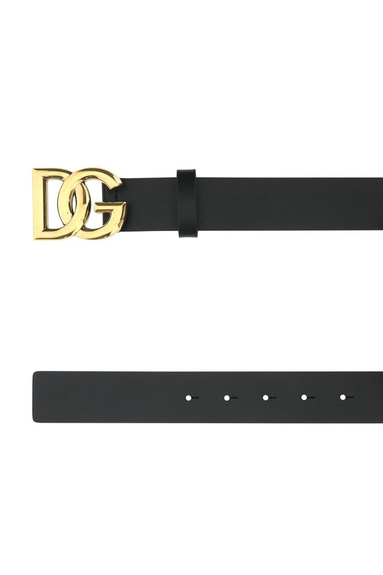 Dolce & Gabbana Black Leather Belt
