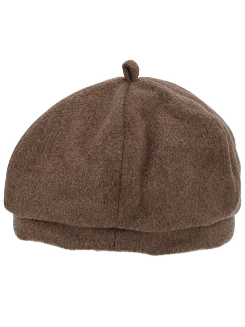 Jacquemus Brown Textured Minimalist Cotton-Wool Beret