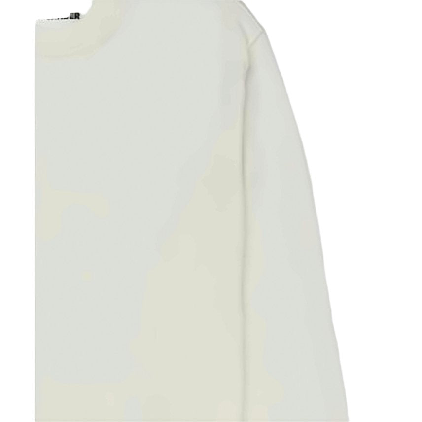 Jil Sander Minimalist White Wool Sweater With Raglan Sleeves